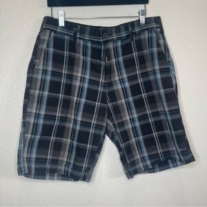 Retrofit Men's Black Blue Striped‎ Chino Causal Shorts Size 34